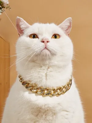 1pc Chain Design Pet Necklace For Dog And Cat For Decoration