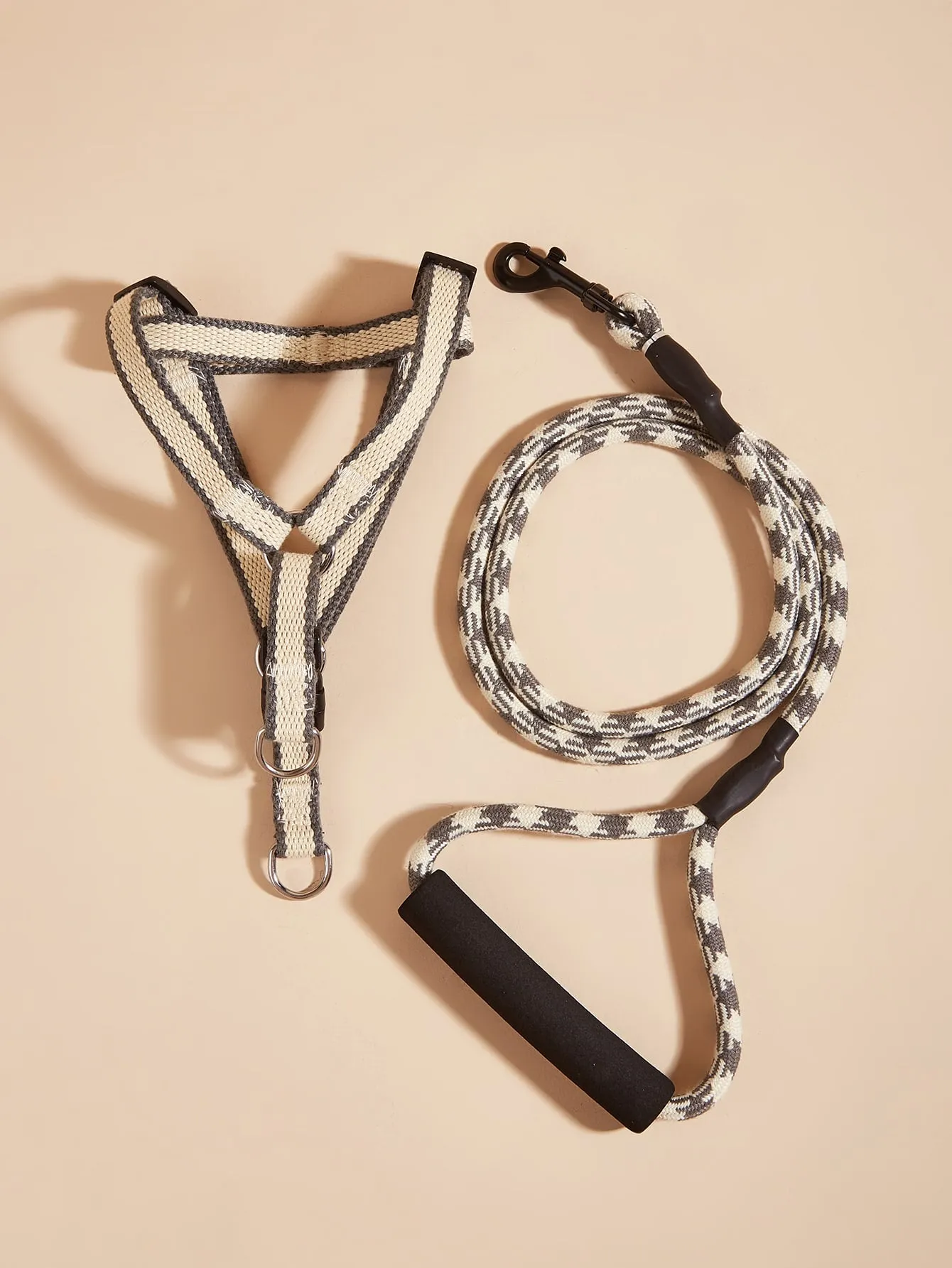1pc Plain Pet Harness 1pc Leash