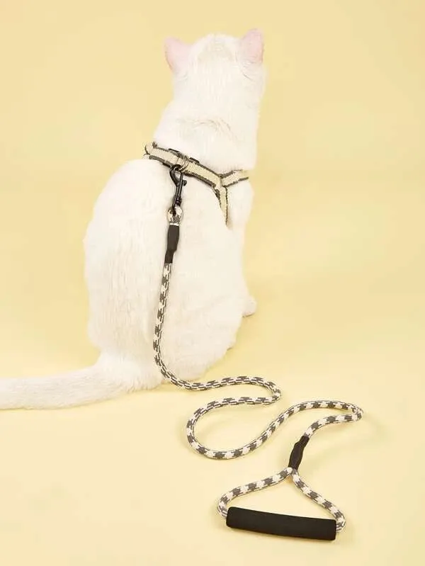 1pc Plain Pet Harness 1pc Leash
