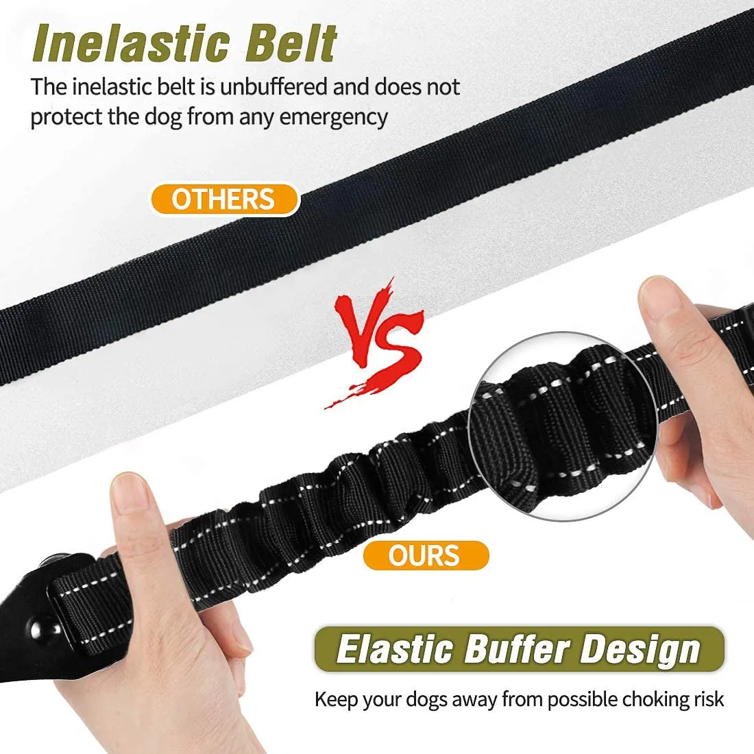 2-Pack Adjustable Dog Car Seat Belts