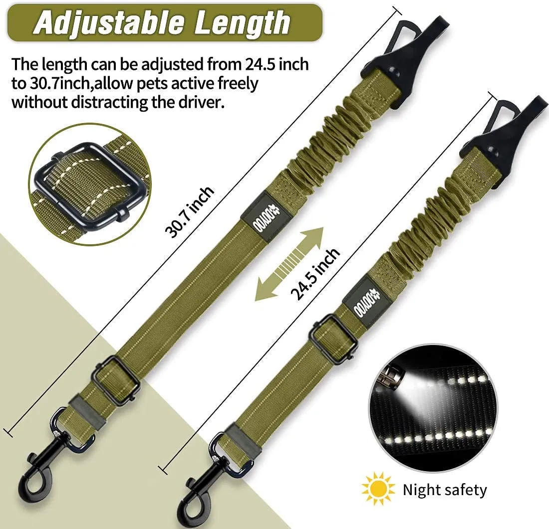 2-Pack Adjustable Dog Car Seat Belts