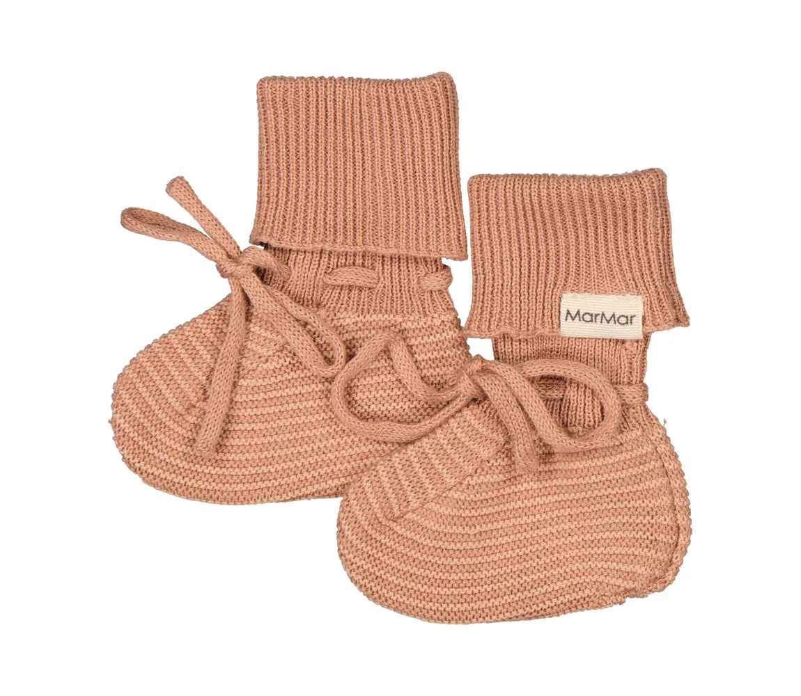 Abootie, Booties - Rose Brown Stripe