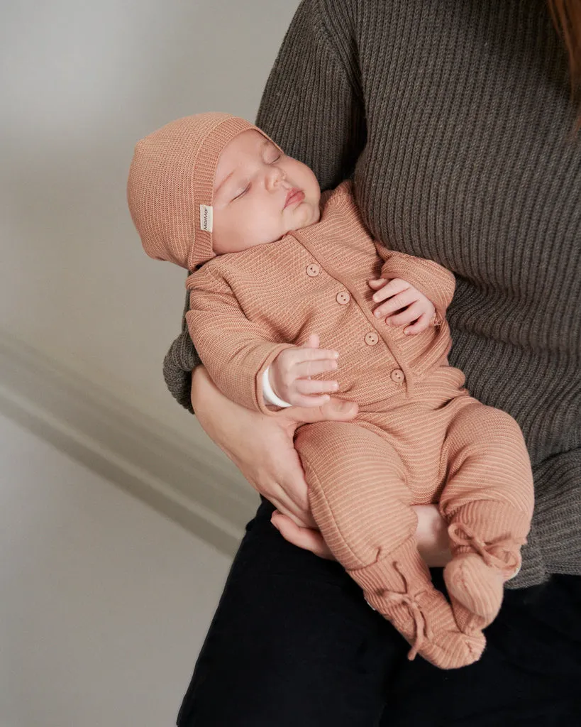 Abootie, Booties - Rose Brown Stripe