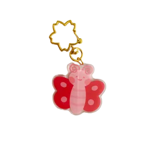 Acrylic Keychain - Butterfly Pink Blossom
