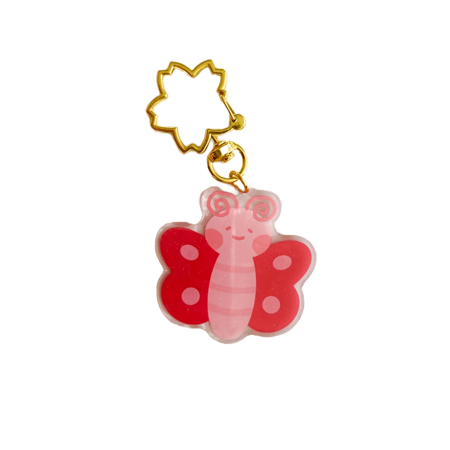 Acrylic Keychain - Butterfly Pink Blossom