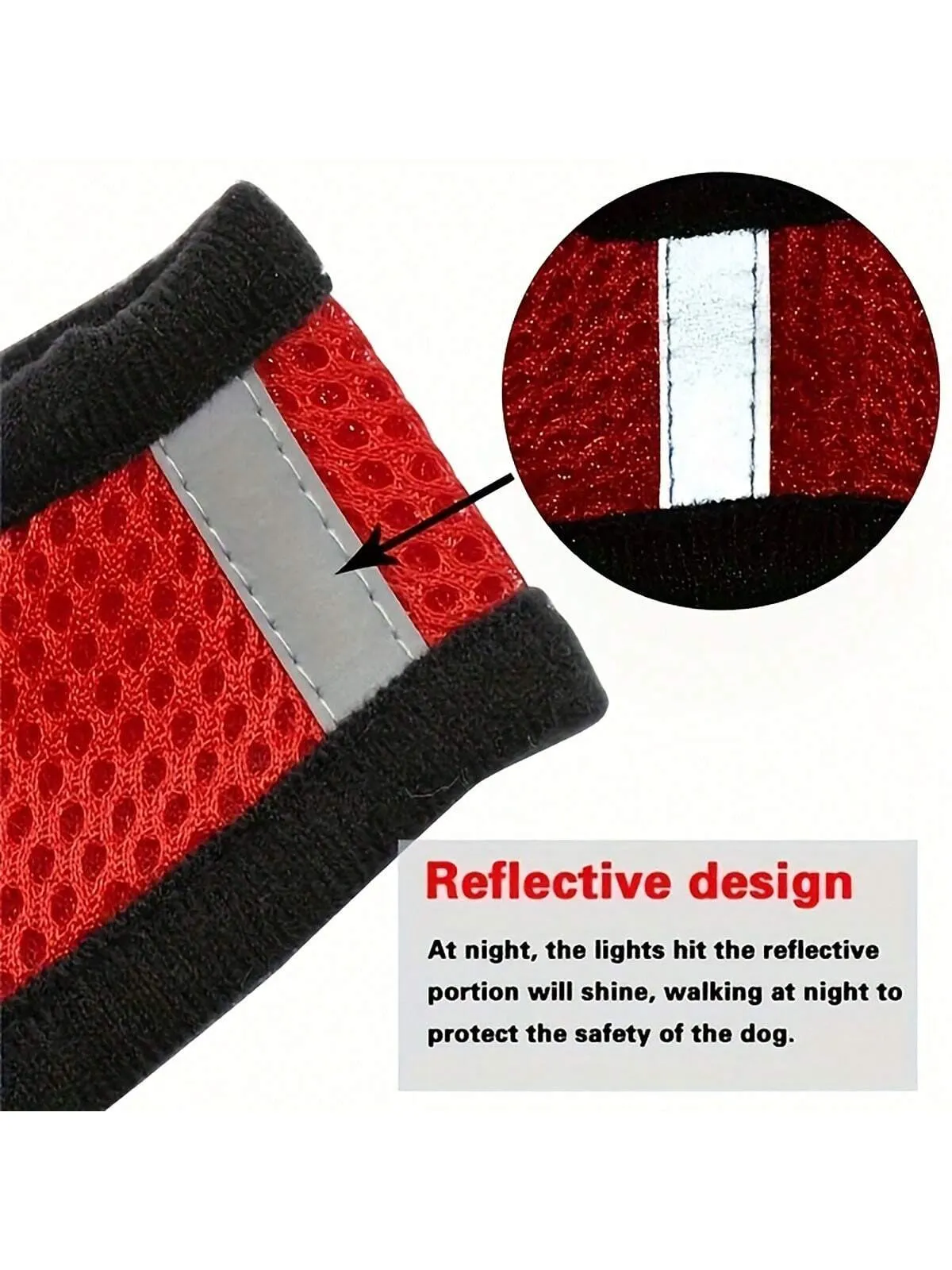 Adjustable Reflective Pet Harness and Leash Set for Dogs and Cats