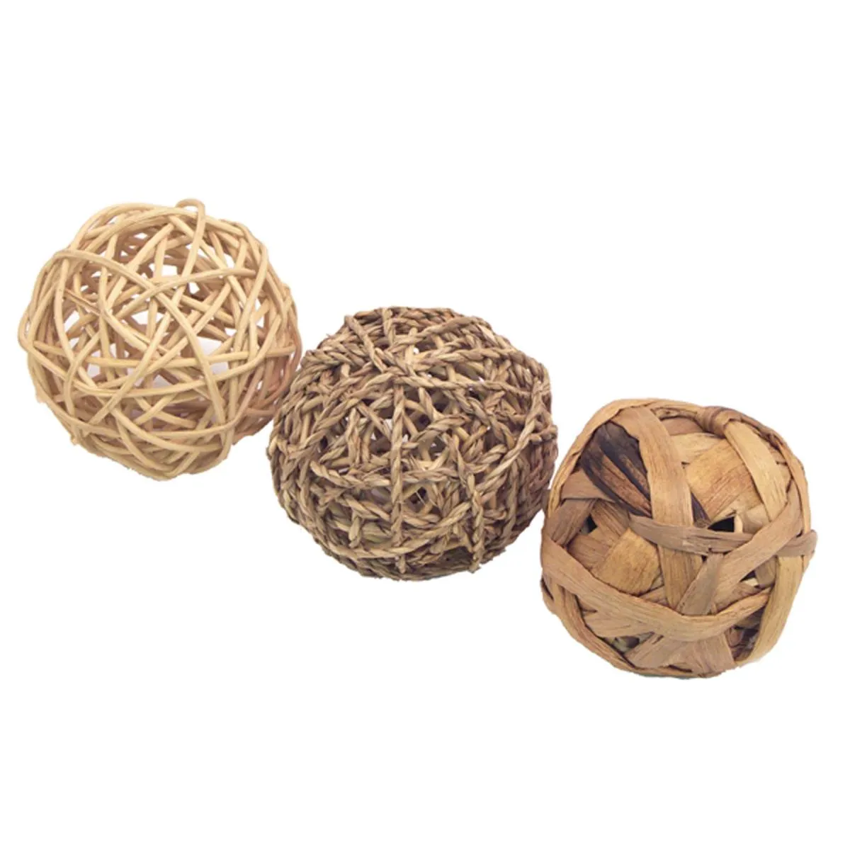 Boredom Breaker | Small Pet Chew Toy | Nature's Trio Fun Balls - Medium