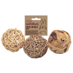 Boredom Breaker | Small Pet Chew Toy | Nature's Trio Fun Balls - Medium