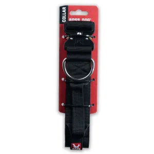 Boss Dog Tactical Collar 1.5" Wide 15"-18" Medium Solid Black
