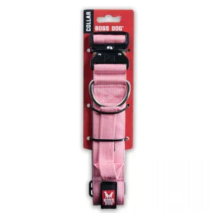 Boss Dog Tactical Collar 1.5" Wide 17"-22" Large Solid Pink