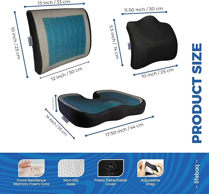 Chair Seat Cushions Memory Foam, Cushion Set