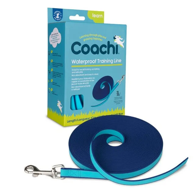 Coachi Waterproof Training 10m Long-Line Lead in Navy & Blue
