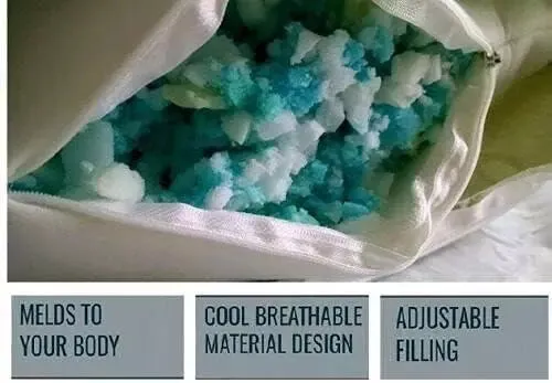 Dogbed4less Orthopedic Shredded Memory Foam Pet Pillow Sofa Lounge Bed with Waterproof Liner