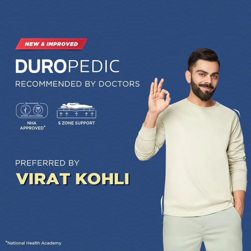 duroflex Back Magic - Doctor Recommended |5 Zone Dual Density Orthopedic Support Layer |6 Inch King Size | High Density Coir Mattress for Firm Back Support, (78X72X6 Inch, Blue)