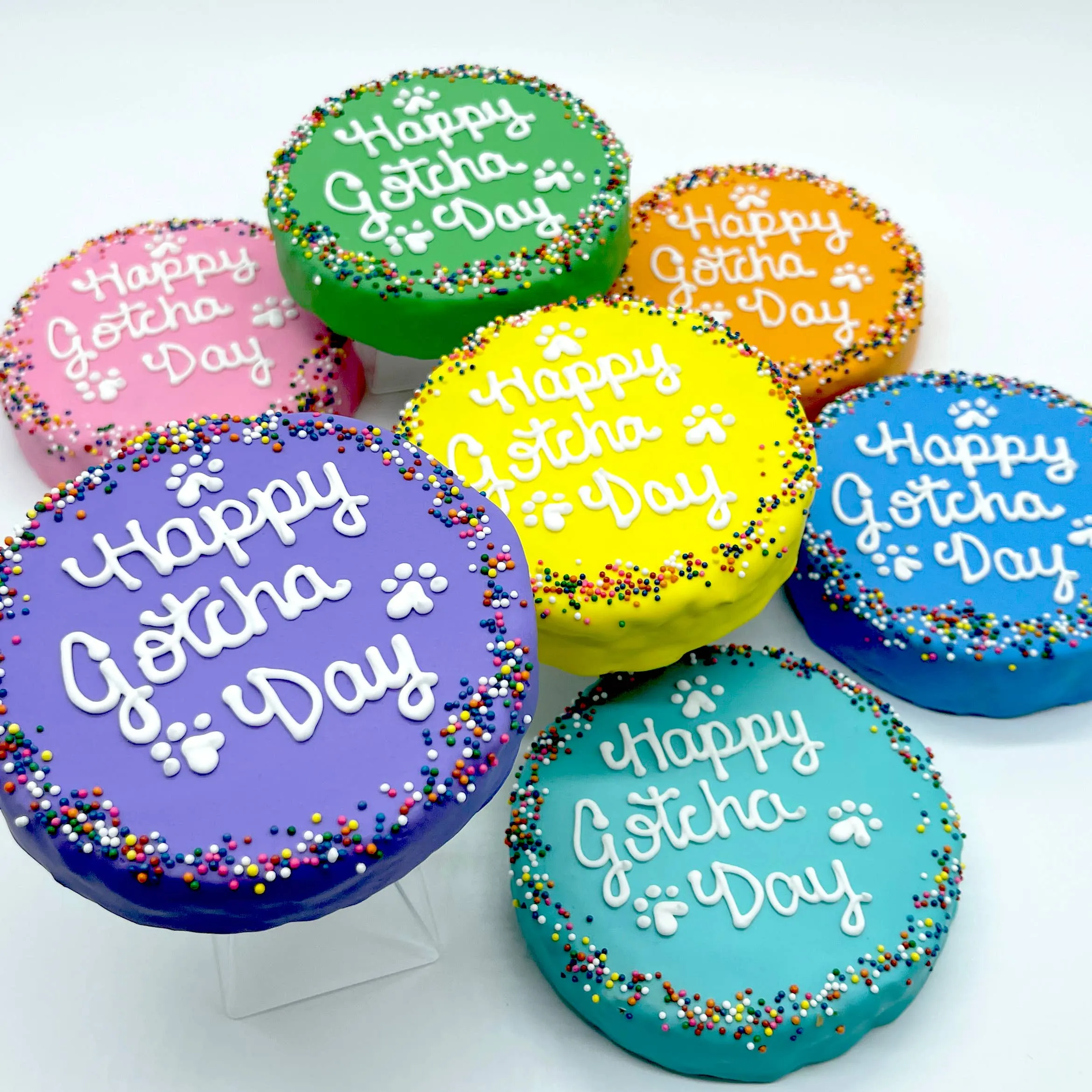 Furry Belly Bake Shop Rainbow Sprinkle Oat Dog Cake