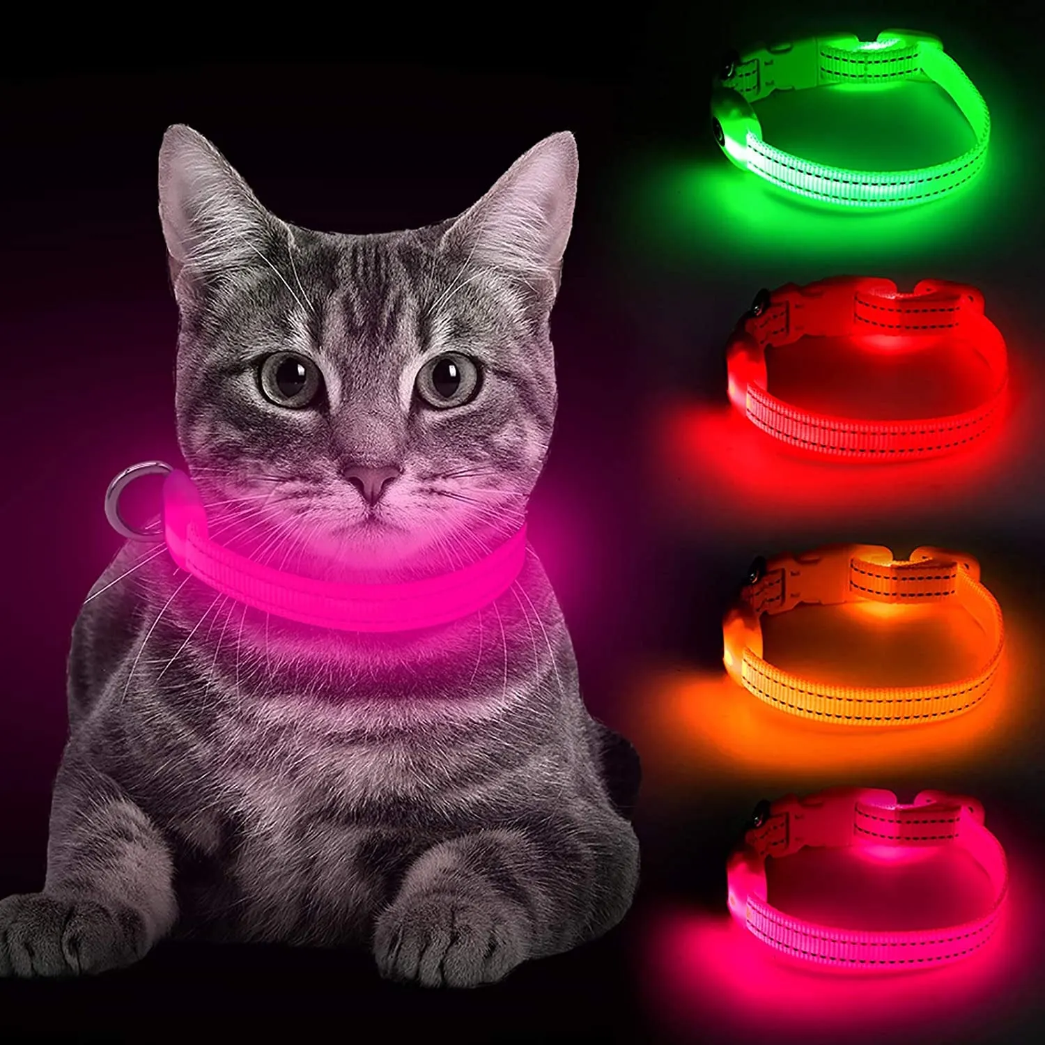 Green Glowing Cat Collar