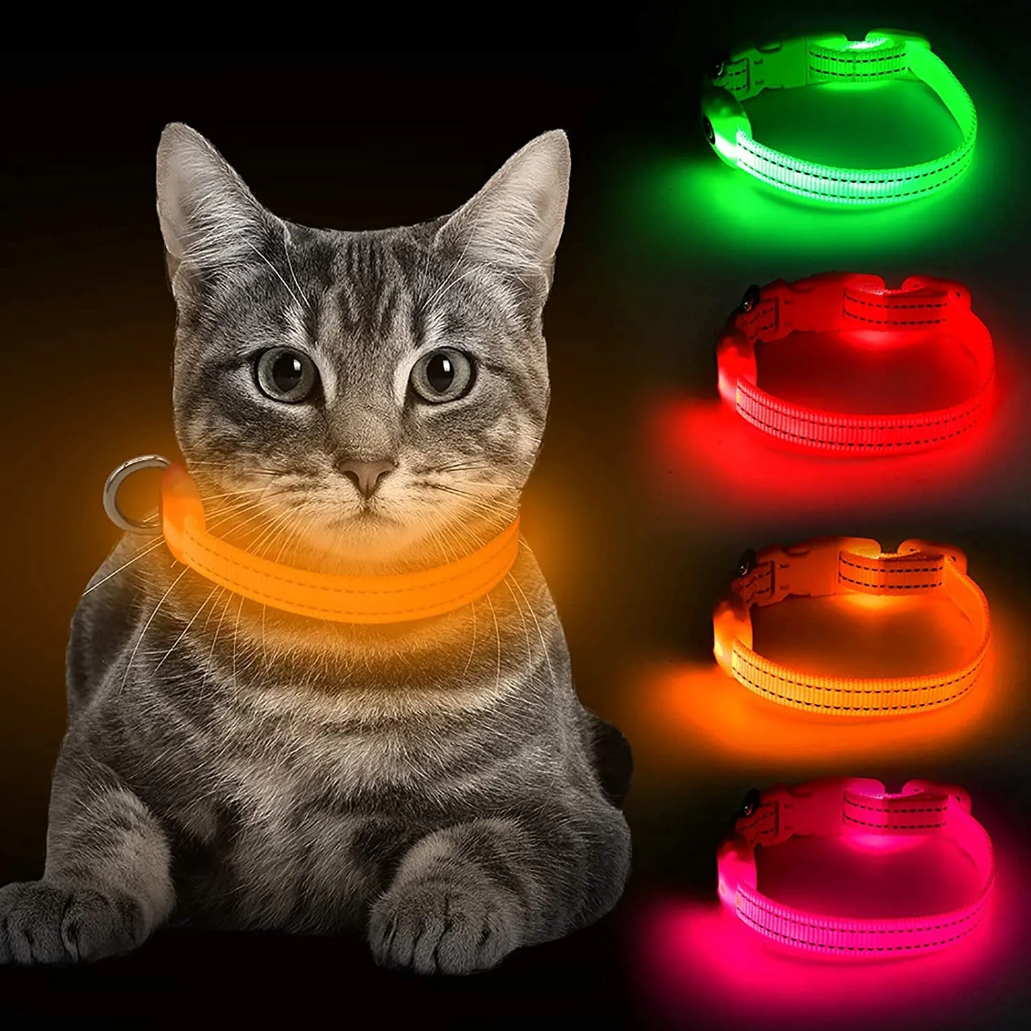 Green Glowing Cat Collar