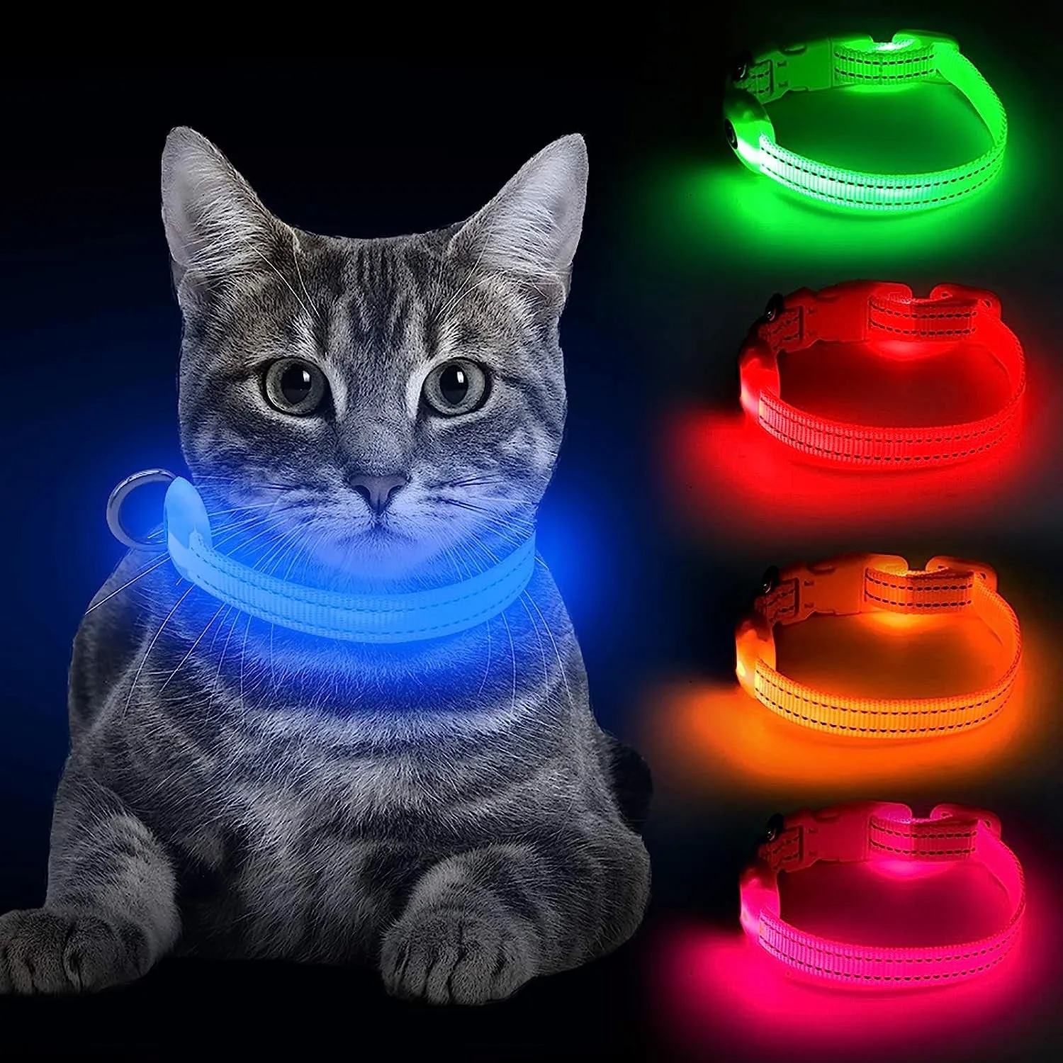 Green Glowing Cat Collar