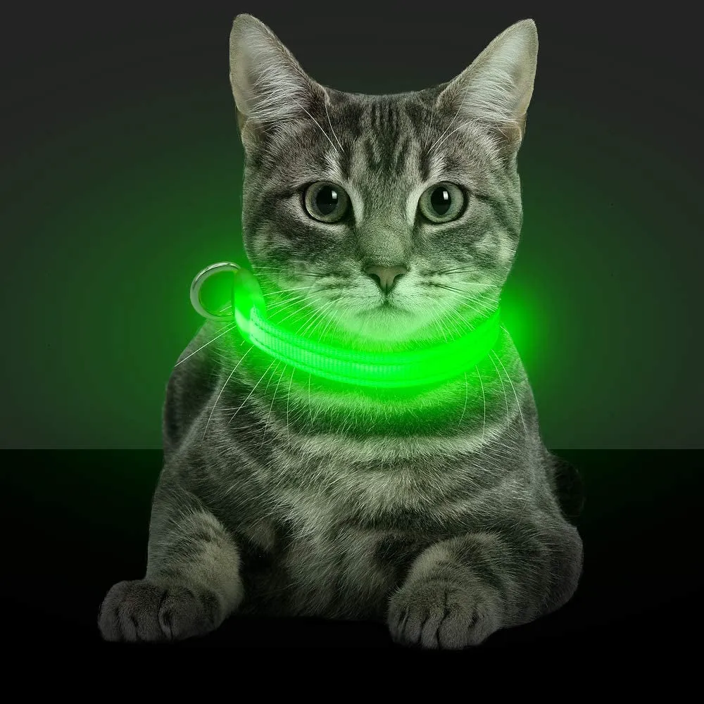 Green Glowing Cat Collar