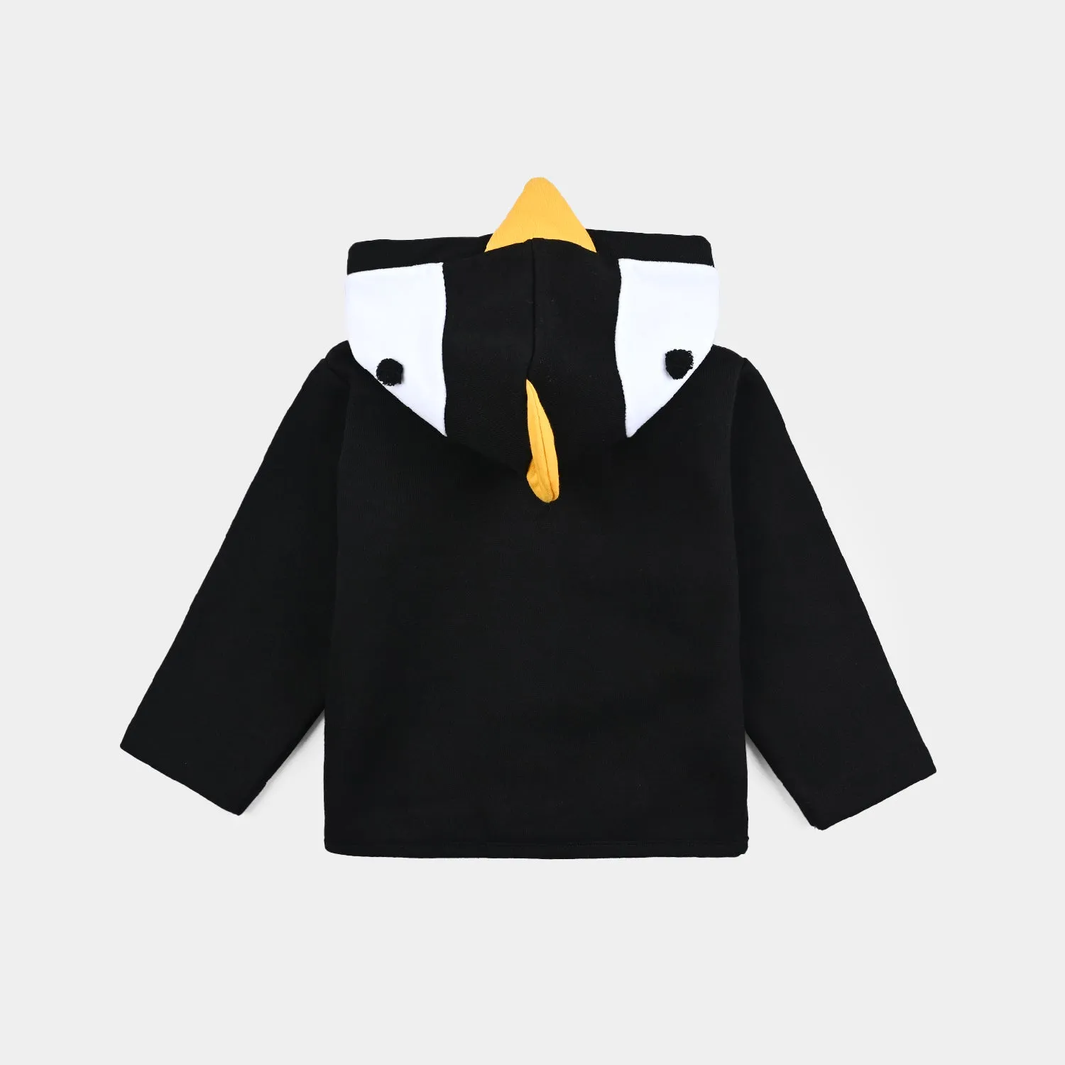 Infant Boys Velour Knitted Jacket Penguin-Jet Black