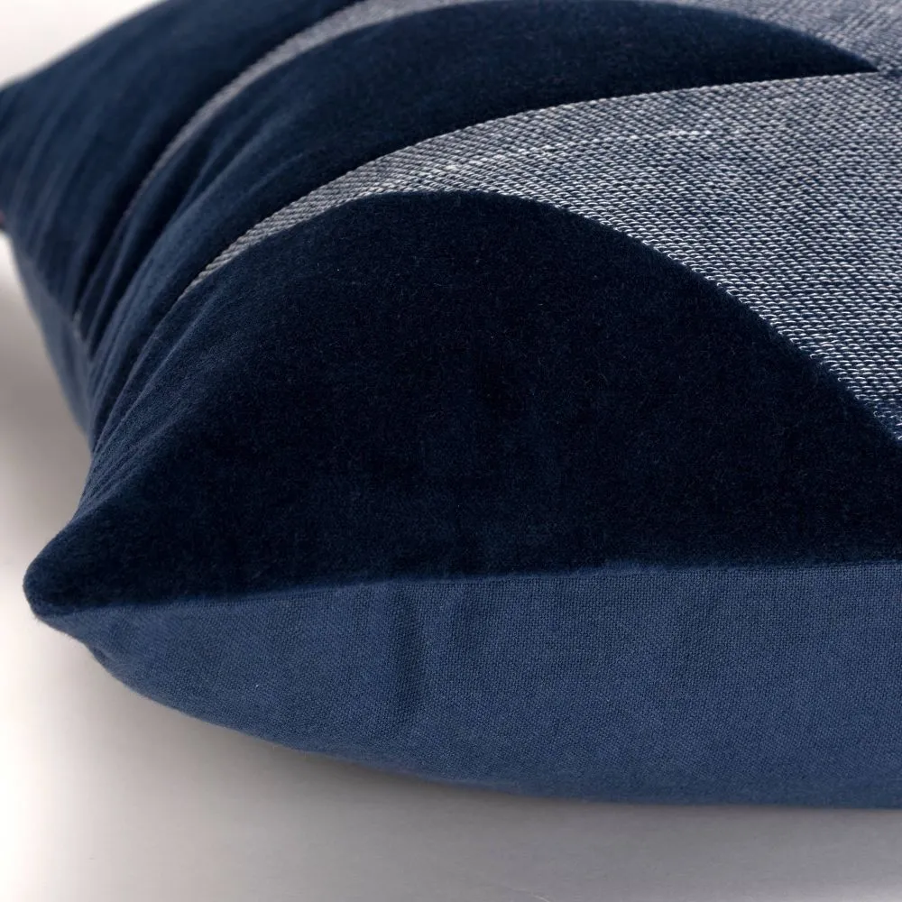 New - 20"x20" Oversize Geometric Shapes Square Throw Pillow Cover Blue - Rizzy Home