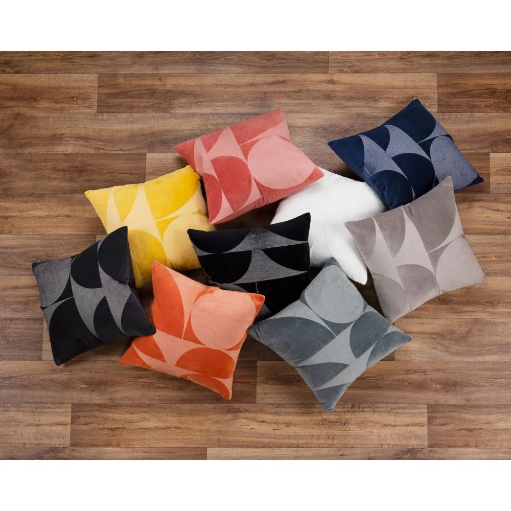 New - 20"x20" Oversize Geometric Shapes Square Throw Pillow Cover Blue - Rizzy Home
