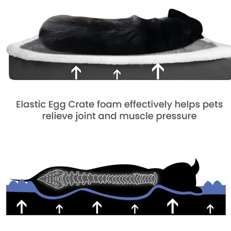 Orthopedic Dog Bed with Plush Cover – Comfort & Support
