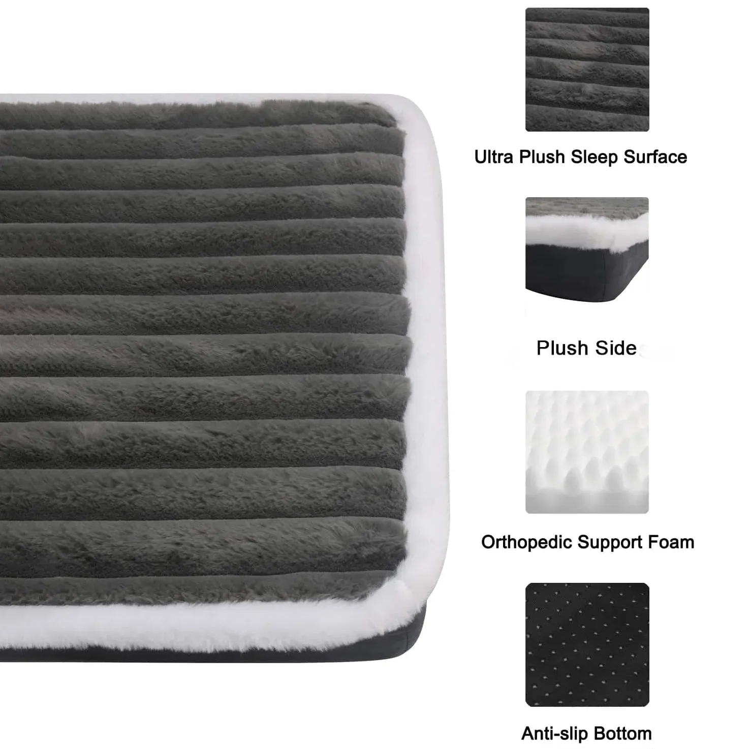 Orthopedic Dog Bed with Plush Cover – Comfort & Support