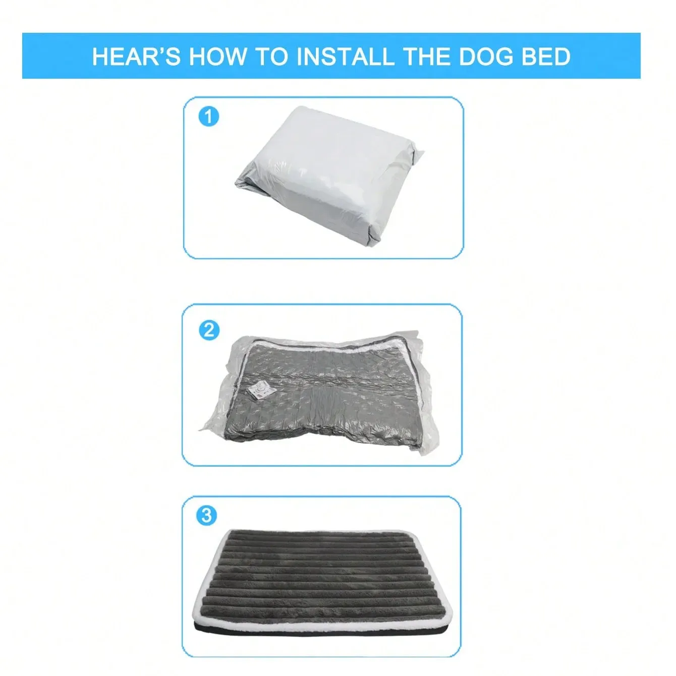 Orthopedic Dog Bed with Plush Cover – Comfort & Support