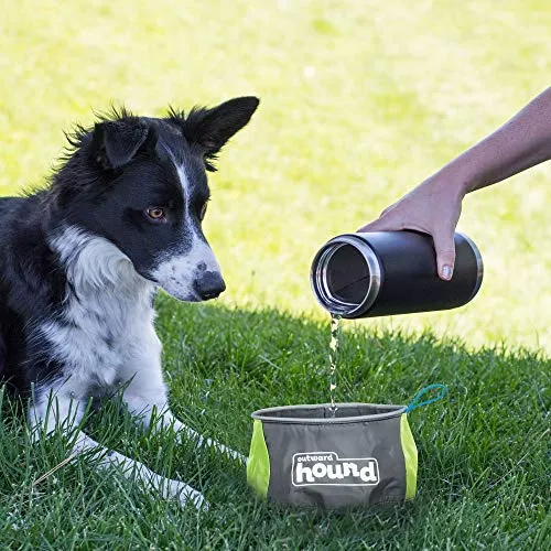Outward Hound Port-A-Bowl Portable Dog Dish, 48 oz