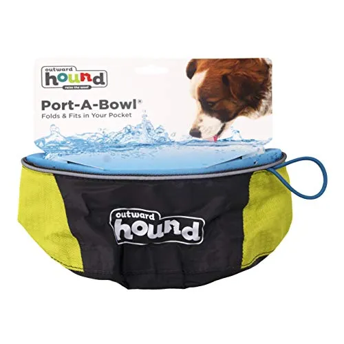 Outward Hound Port-A-Bowl Portable Dog Dish, 48 oz