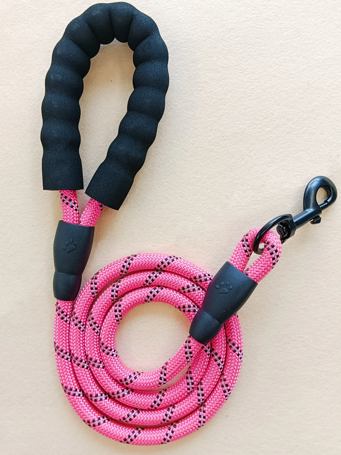 Pet Leash With Reflective Comfortable Padded Handle