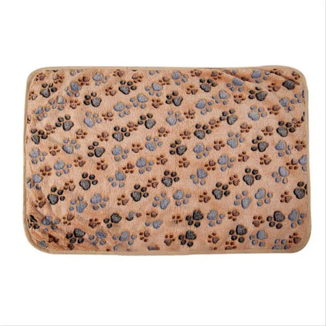 Puppy Dog Cat Blanket Paw Print Mat Sofa Bed