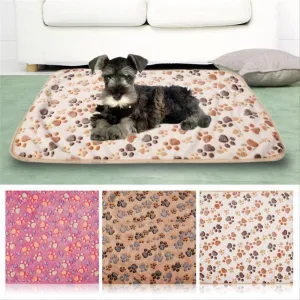 Puppy Dog Cat Blanket Paw Print Mat Sofa Bed