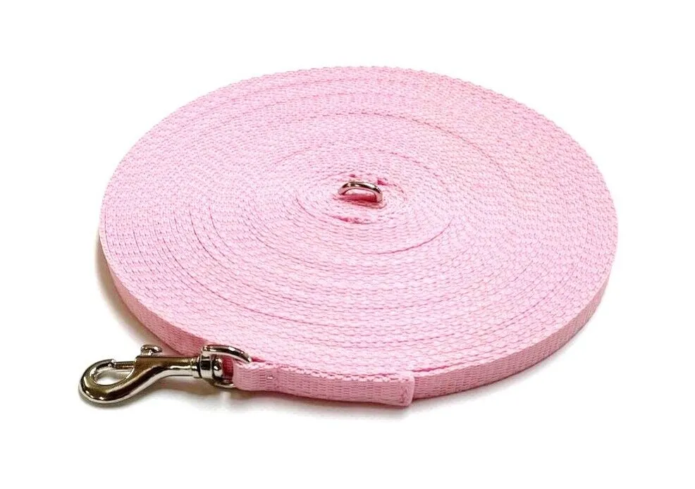 Puppy Dog Training Leads In 19 Colours 13mm Webbing 5ft - 25ft Long Leash