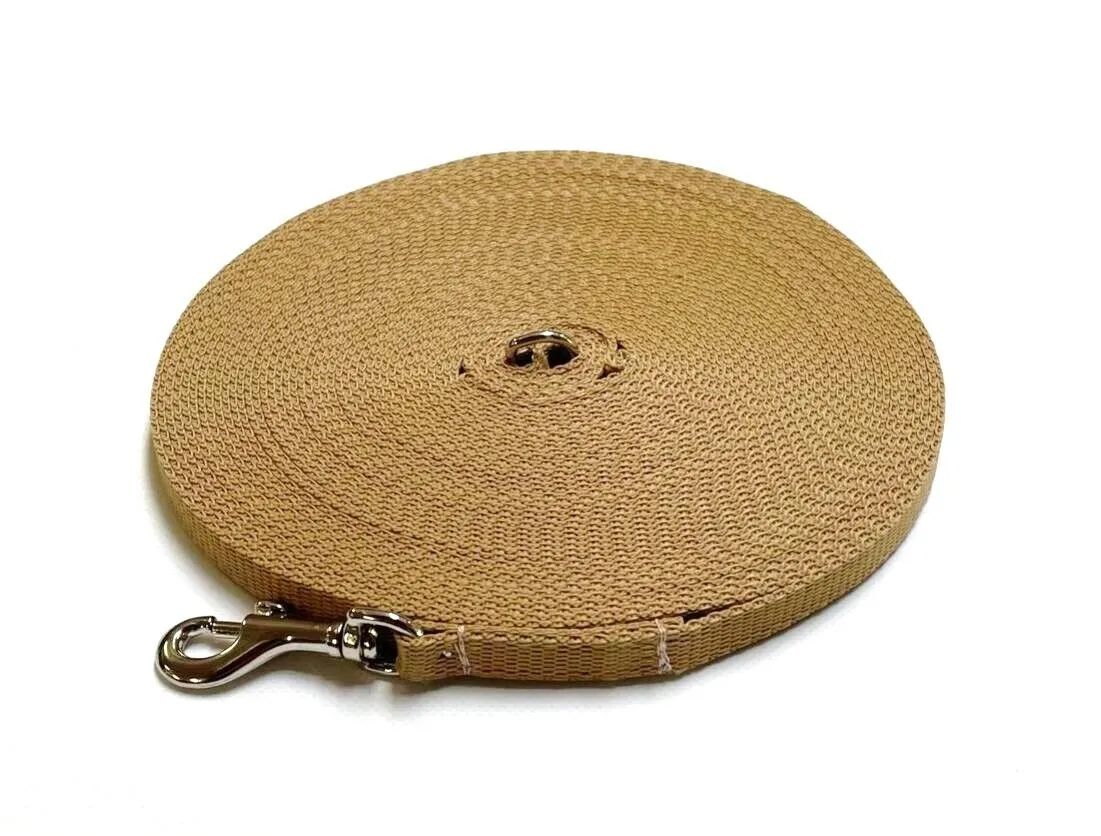 Puppy Dog Training Leads In 19 Colours 13mm Webbing 5ft - 25ft Long Leash