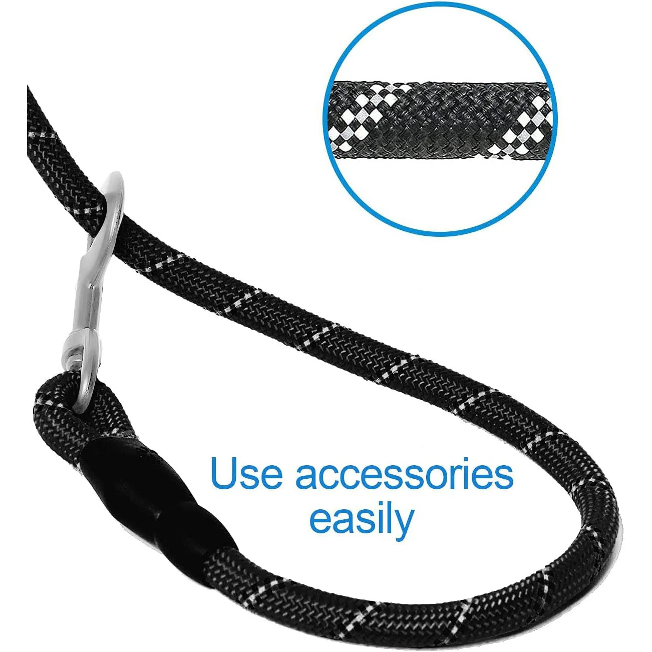 Reflective Rope Dog Leash 150cm-Gray