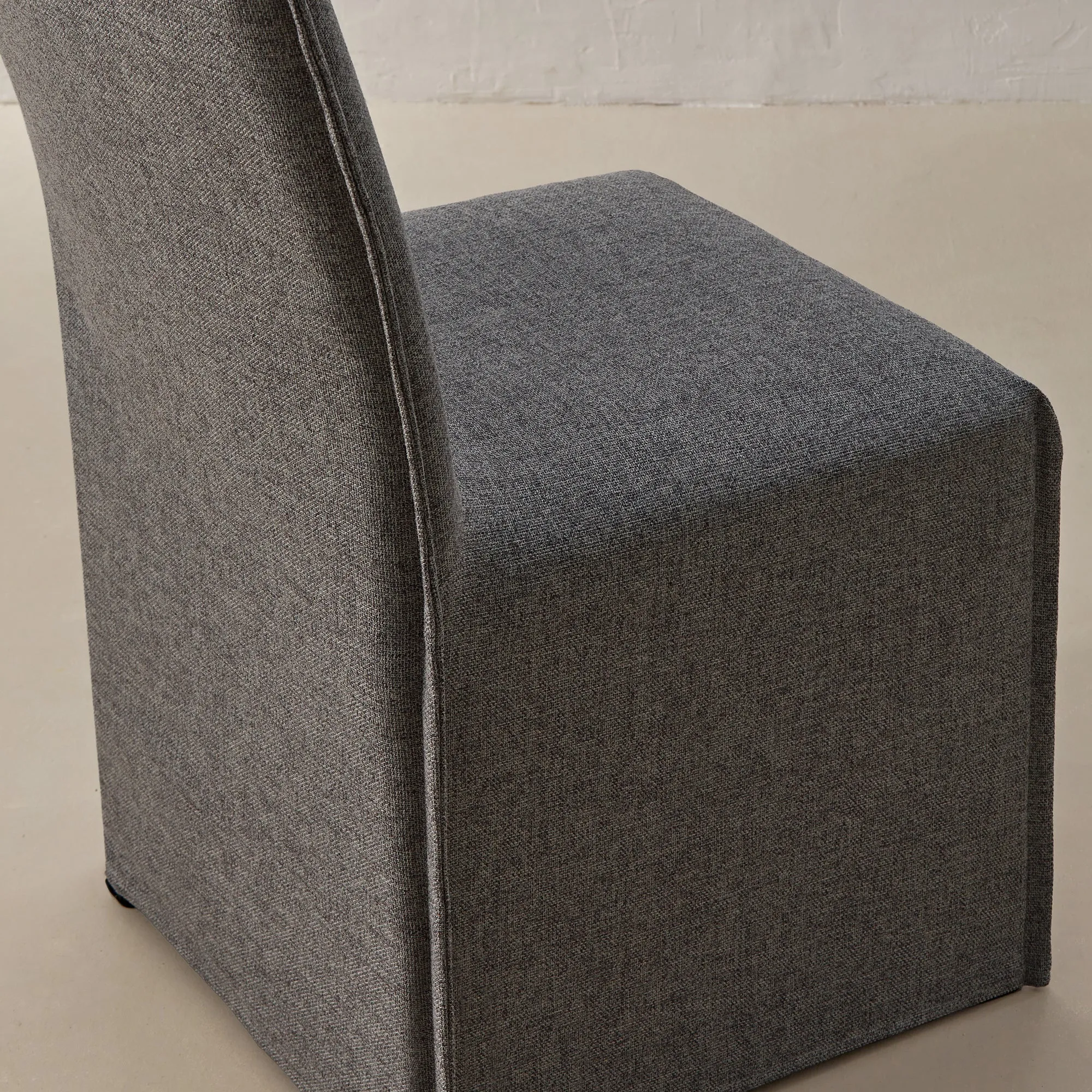 Slipcover Only - Washable Upholstered Dining Chair | 15” Back Height in Ash