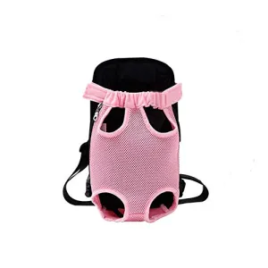YINGJEE Dog Carrier Pink Legs Out Front Pet Carrier Backpack Comfortable Puppy Bag with Shoulder Strap and Sling for Travel Hiking Camping Outdoor
